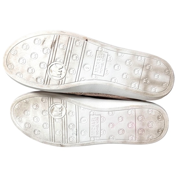 Michael Kors Rose Gold Glitter Slip-On Sneakers Blush Pink Sparkle Shoes - US 5 - Picture 7 of 8